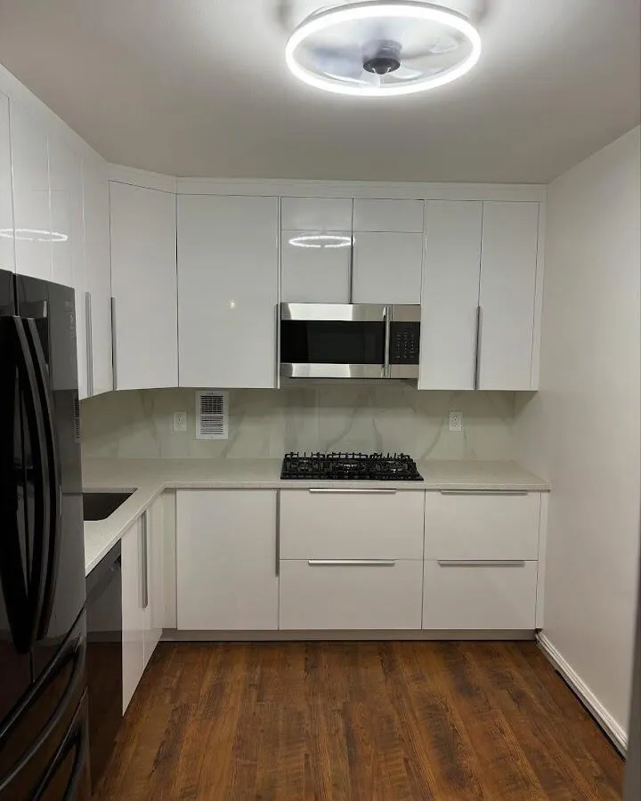 Renovated kitchen with quartz countertops in Voorhees